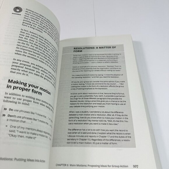 Robert's Rules for Dummies 4th Ed. by C. Alan Jennings PAPERBACK BOOK - Picture 12 of 12